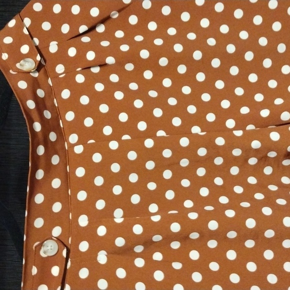 SANCTUARY Shorts Polka Dots Button Front Pockets Size L - Picture 4 of 9